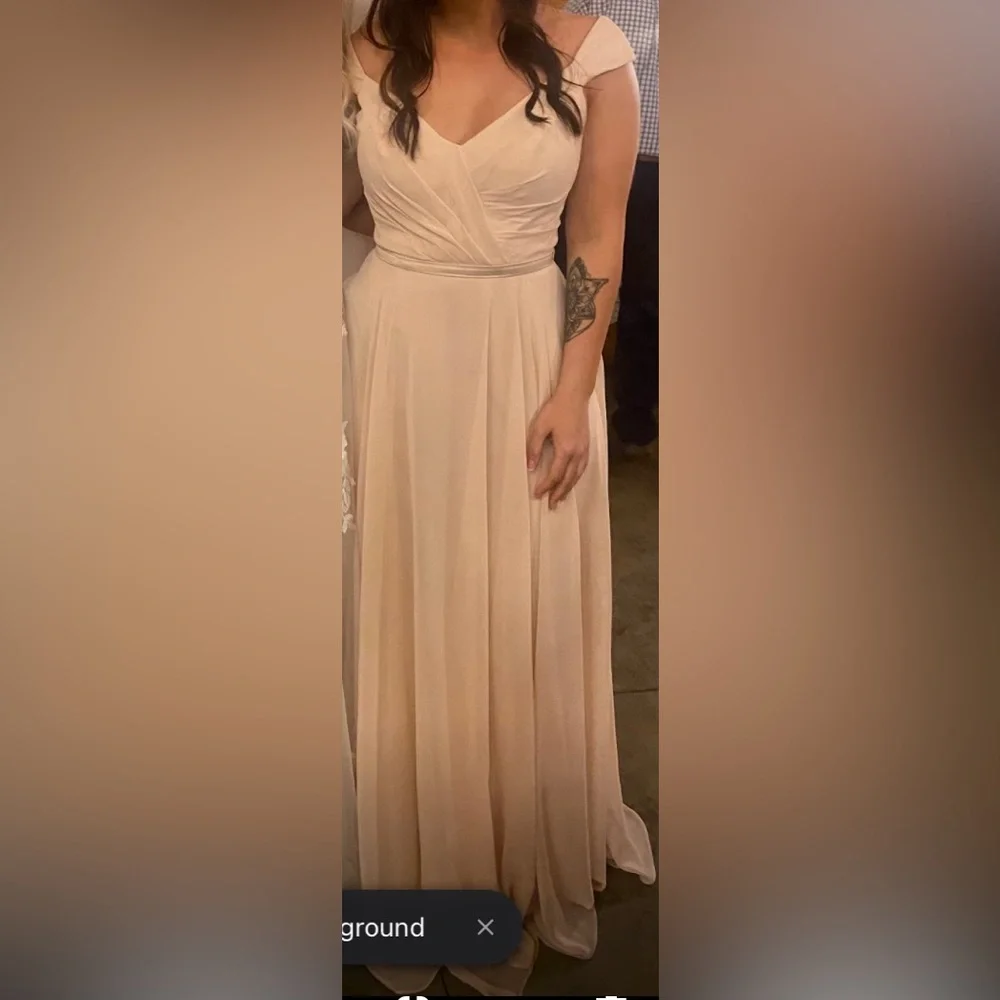 Blush Bridesmaid Dress - Picture 2 of 3